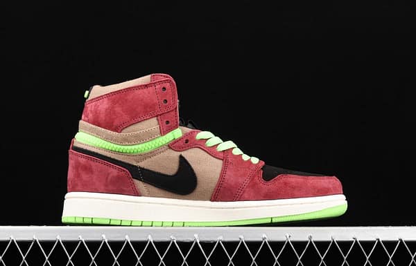 Air Jordan 1 Switch dark red zipper high top cultural basketball shoes CW6576-600 - Image 12