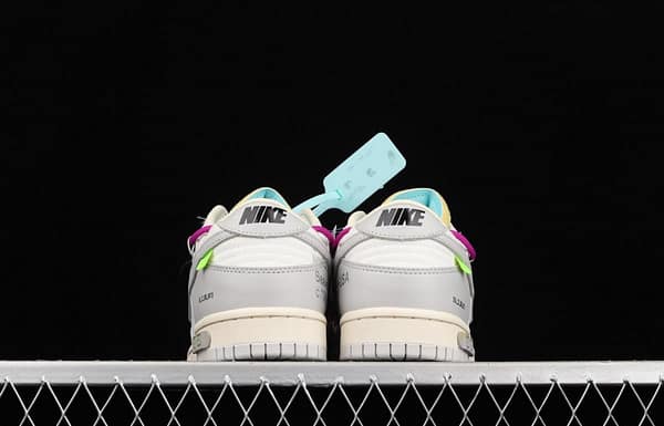 OFF-White x NIKE DUNK Low 04 of 50 OW white gray leisure sports skateboard shoes DM1602-100 - Image 13