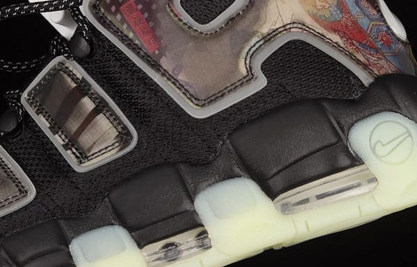NIKE Air More Uptempo 96 QS Pippen original series black and green floating world painting night light classic high street leisure sports culture basketball shoes DM6213-045 - Image 5