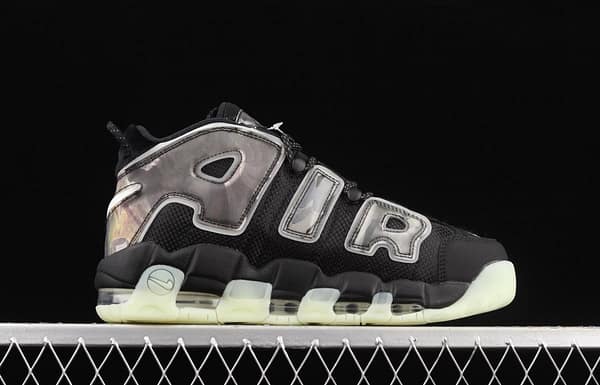 NIKE Air More Uptempo 96 QS Pippen original series black and green floating world painting night light classic high street leisure sports culture basketball shoes DM6213-045 - Image 15