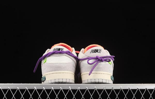 OFF-White x NIKE DUNK Low OW suede SB buckle rebound fashion casual board shoes DJ0950-101, - Image 14