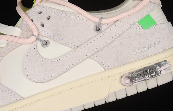 OFF-White x NIKE DUNK Low OW suede SB buckle rebound fashion casual board shoes DJ0950-100 - Image 7