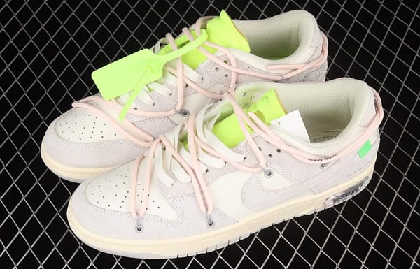 OFF-White x NIKE DUNK Low OW suede SB buckle rebound fashion casual board shoes DJ0950-100 - Image 10