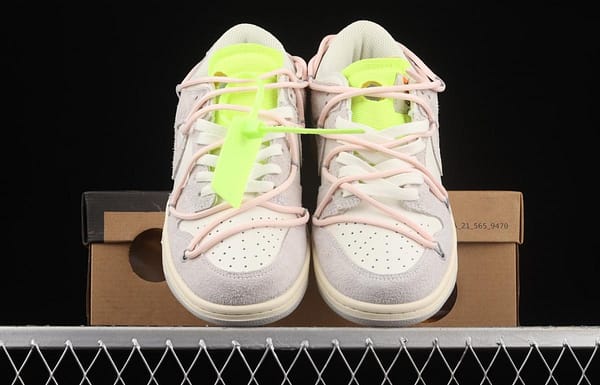 OFF-White x NIKE DUNK Low OW suede SB buckle rebound fashion casual board shoes DJ0950-100 - Image 12