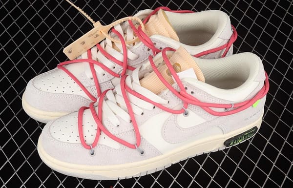OFF-White x NIKE DUNK Low OW suede SB buckle rebound fashion casual board shoes DJ0950-117 - Image 11