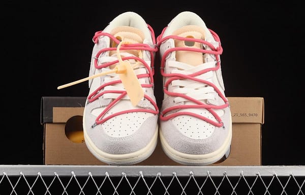 OFF-White x NIKE DUNK Low OW suede SB buckle rebound fashion casual board shoes DJ0950-117 - Image 13