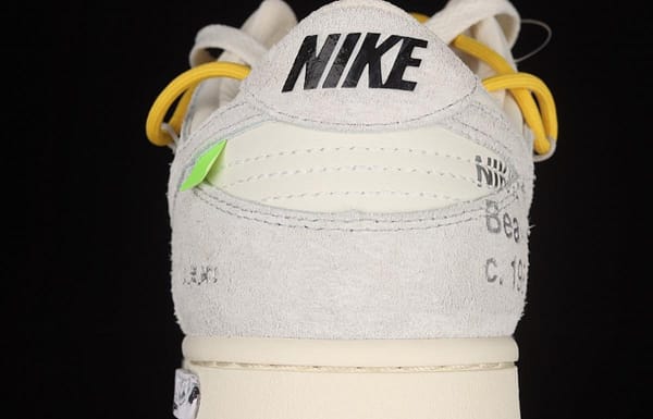 OFF-White x NIKE DUNK Low 12 of 50 OW suede SB buckle rebound fashion casual board shoes DJ0950-109 - Image 6