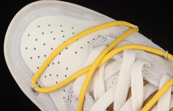 OFF-White x NIKE DUNK Low 12 of 50 OW suede SB buckle rebound fashion casual board shoes DJ0950-109 - Image 10