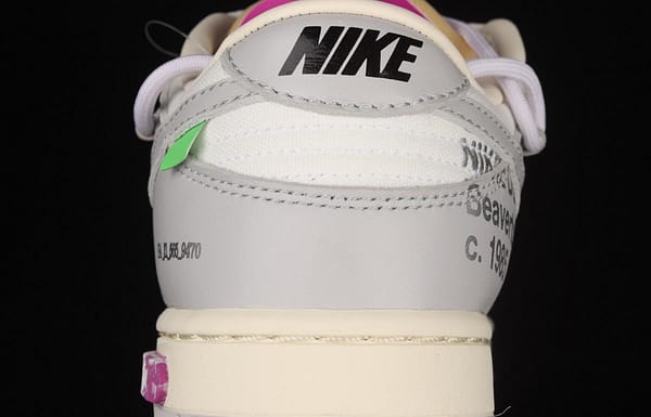 OFF-White x NIKE DUNK Low OW white gray leisure sports skateboard shoes DM1602-118 - Image 6