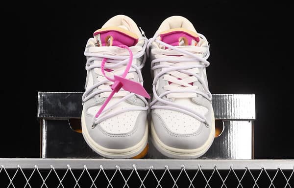 OFF-White x NIKE DUNK Low OW white gray leisure sports skateboard shoes DM1602-118 - Image 13