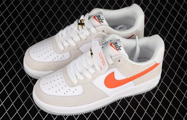 NIKE Air Force 1x 07 Low SE 50th anniversary low-top casual board shoes DA8302-101m white orange gold buckle - Image 10