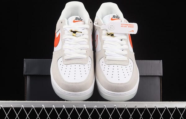 NIKE Air Force 1x 07 Low SE 50th anniversary low-top casual board shoes DA8302-101m white orange gold buckle - Image 12