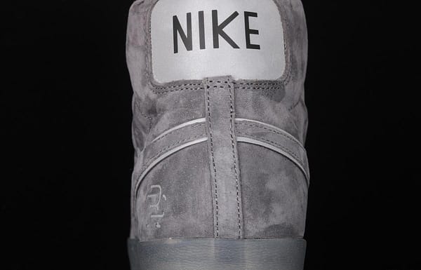 Reigning Champ x NIKE Blazer Mid Retro defending champion joint top suede 3M reflective high upper shoes 371761-900 - Image 6