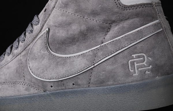 Reigning Champ x NIKE Blazer Mid Retro defending champion joint top suede 3M reflective high upper shoes 371761-900 - Image 7