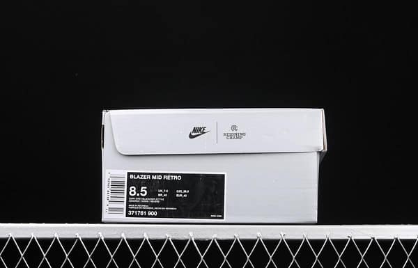 Reigning Champ x NIKE Blazer Mid Retro defending champion joint top suede 3M reflective high upper shoes 371761-900 - Image 11