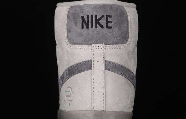Reigning Champ x NIKE Blazer Mid Retro defending champion joint top suede 3M reflective high-top board shoes 371761-009 - Image 4