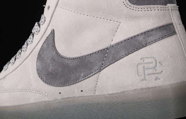 Reigning Champ x NIKE Blazer Mid Retro defending champion joint top suede 3M reflective high-top board shoes 371761-009 - Image 5