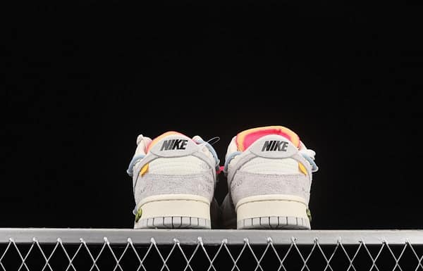 OFF-White x NIKE DUNK Low 12 of 50 OW suede SB buckle rebound fashion casual board shoes DJ0950-113 - Image 14