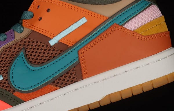 NIKE DUNK Scrap color stitching and stitching strange dazzling color low-top casual board shoes DB0500-200 - Image 7