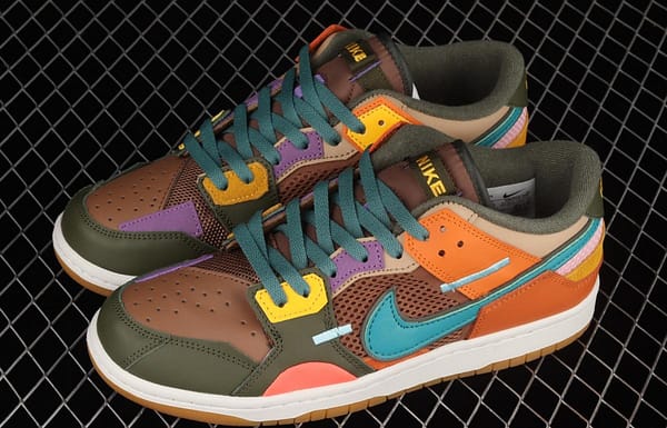 NIKE DUNK Scrap color stitching and stitching strange dazzling color low-top casual board shoes DB0500-200 - Image 10
