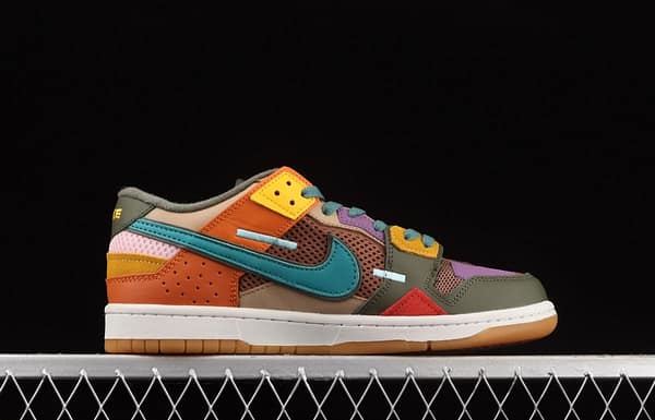 NIKE DUNK Scrap color stitching and stitching strange dazzling color low-top casual board shoes DB0500-200 - Image 15