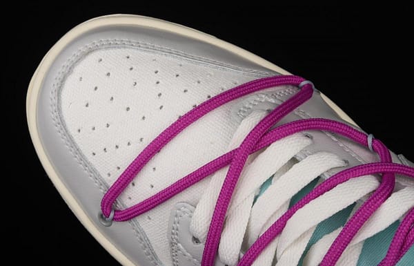 OFF-White x NIKE DUNK Low 04 of 50 OW white gray leisure sports skateboard shoes DM1602-100 - Image 9