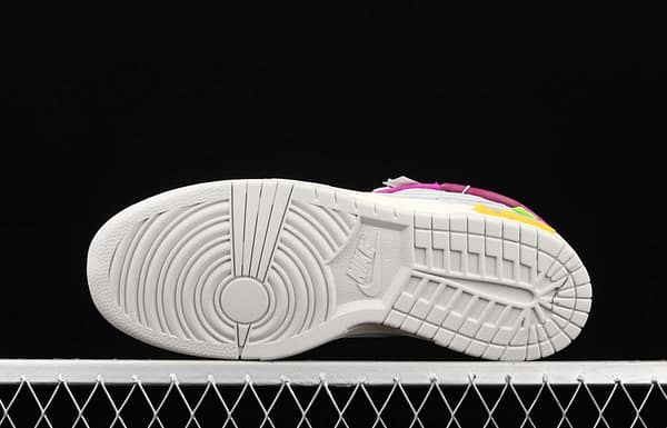 OFF-White x NIKE DUNK Low 04 of 50 OW white gray leisure sports skateboard shoes DM1602-100 - Image 14