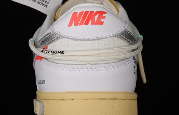 OFF-White x NIKE DUNK Low 04 of 50 OW white gray leisure sports skateboard shoes DM1602-127, - Image 7