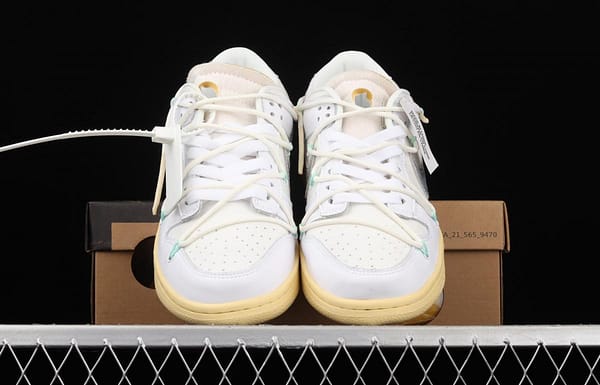 OFF-White x NIKE DUNK Low 04 of 50 OW white gray leisure sports skateboard shoes DM1602-127, - Image 12
