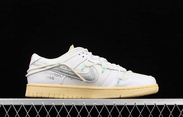 OFF-White x NIKE DUNK Low 04 of 50 OW white gray leisure sports skateboard shoes DM1602-127, - Image 15