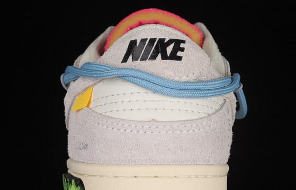 OFF-White x NIKE DUNK Low 12 of 50 OW suede SB buckle rebound fashion casual board shoes DJ0950-113 - Image 6