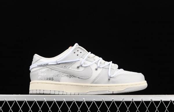 OFF-White x NIKE DUNK Low 04 of 50 OW white gray leisure sports skateboard shoes DM1602-118 - Image 15