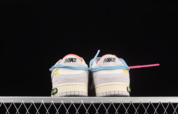 OFF-White x NIKE DUNK Low 12 of 50 OW suede SB buckle rebound fashion casual board shoes DJ0950-113 - Image 14