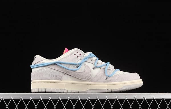 OFF-White x NIKE DUNK Low 12 of 50 OW suede SB buckle rebound fashion casual board shoes DJ0950-113 - Image 16