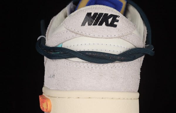 OFF-White x NIKE DUNK Low 12 of 50 OW suede SB buckle rebound fashion casual board shoes DJ0950-111, - Image 6