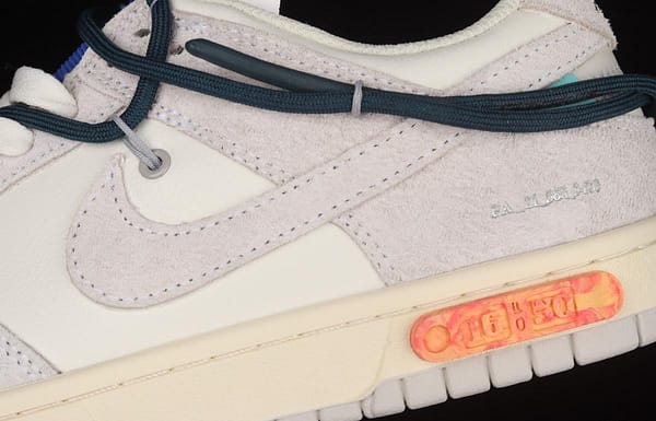 OFF-White x NIKE DUNK Low 12 of 50 OW suede SB buckle rebound fashion casual board shoes DJ0950-111, - Image 7