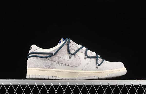 OFF-White x NIKE DUNK Low 12 of 50 OW suede SB buckle rebound fashion casual board shoes DJ0950-111, - Image 16