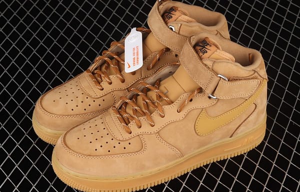 NIKE Air Force 11607 Mid wheat suede Zhongbang casual board shoes DJ9158-200 - Image 10