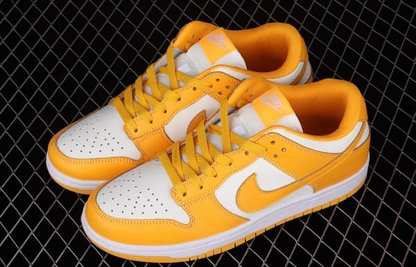 NIKE DUNK Low SB dunk series white and yellow color matching low-side leisure sports skateboard shoes DD1503-800 - Image 10
