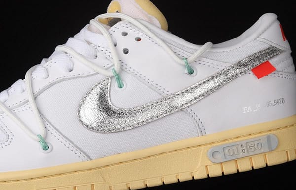 OFF-White x NIKE DUNK Low 04 of 50 OW white gray leisure sports skateboard shoes DM1602-127, - Image 7