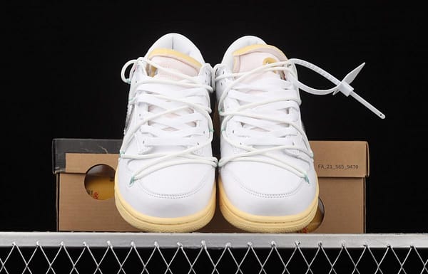 OFF-White x NIKE DUNK Low 04 of 50 OW white gray leisure sports skateboard shoes DM1602-127, - Image 11