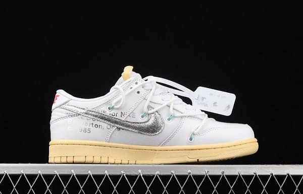OFF-White x NIKE DUNK Low 04 of 50 OW white gray leisure sports skateboard shoes DM1602-127, - Image 14