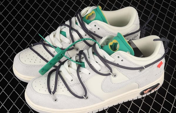 OFF-White x NIKE DUNK Low OW suede SB buckle rebound fashion casual board shoes DJ0950-115 - Image 10