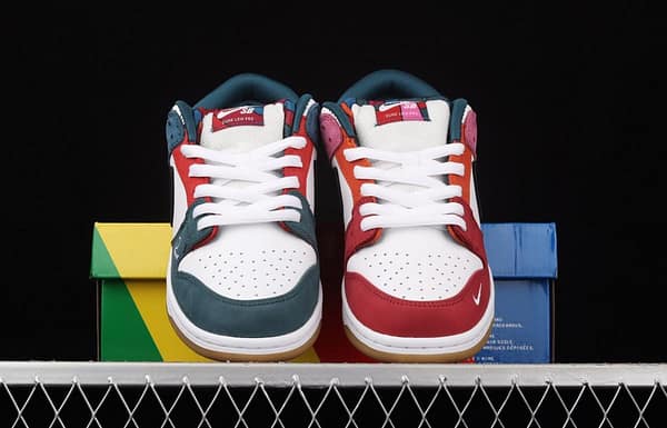 Parra x Nike SB DUNK Low Multi-Color 2021 Slam Dunk Series low-side leisure sports skateboard shoes mandarin duck color difference splicing double small hooks DH7695-2021 - Image 13