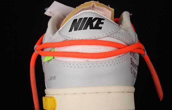 OFF-White x NIKE DUNK Low 04 of 50 OW grey leisure sports skateboard shoes DM1602-110, - Image 6