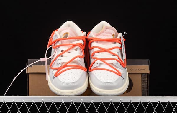 OFF-White x NIKE DUNK Low 04 of 50 OW grey leisure sports skateboard shoes DM1602-110, - Image 11