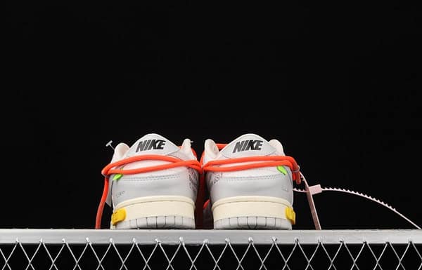 OFF-White x NIKE DUNK Low 04 of 50 OW grey leisure sports skateboard shoes DM1602-110, - Image 12