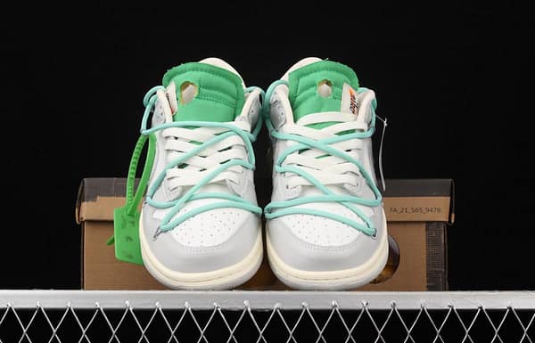 OFF-White x NIKE DUNK Low 04 of 50 OW grey leisure sports skateboard shoes DM1602-108 - Image 11