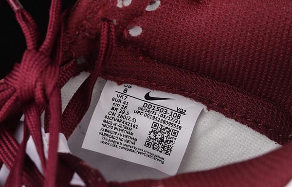 NIKE SB DUNK Low Prm wine red and white color SB buckle rebound fashion leisure board shoes DD1503-108 - Image 5