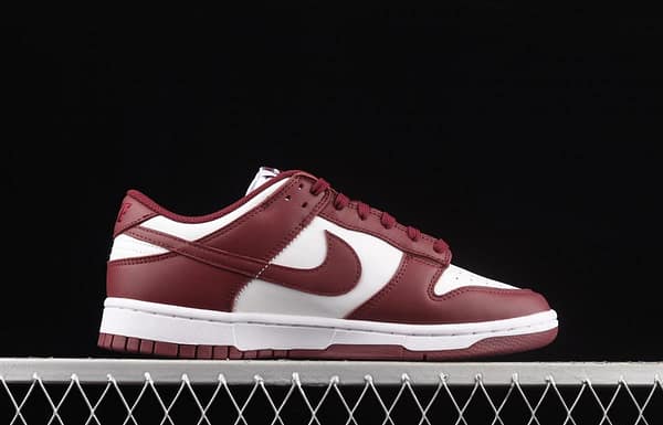 NIKE SB DUNK Low Prm wine red and white color SB buckle rebound fashion leisure board shoes DD1503-108 - Image 15